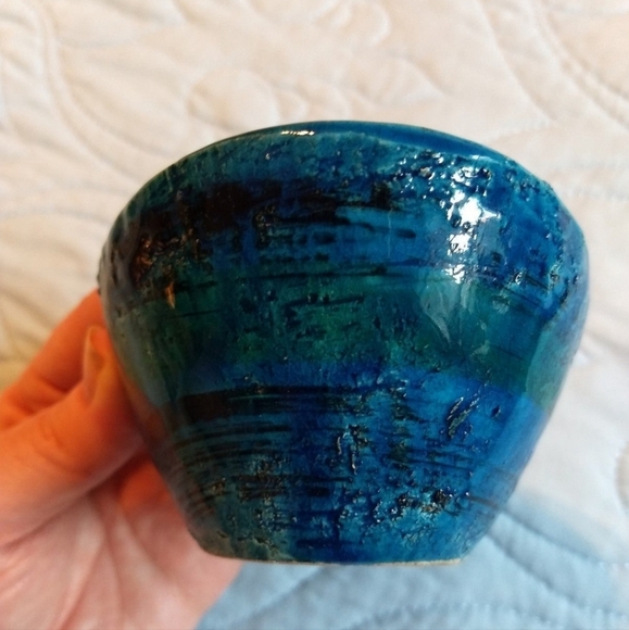 Genuine Bitossi Rimini Blue MCM Ashtray w/ ITALY Stamp and Model Mark - Picture 4 of 7